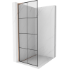 Mexen Kioto L Walk-in Shower Wall 90 x 200 cm, Black Grid, Rose Gold - 800-090-103-60-77