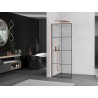 Mexen Kioto L dušisein Walk-in 90 x 200 cm, must ruudustik, roosa kuld - 800-090-103-60-77