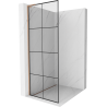 Mexen Kioto L paroi de douche Walk-in 90 x 200 cm, grille noire, cuivre brossé - 800-090-103-65-77