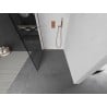 Mexen Kioto L Walk-in Shower Wall 100 x 200 cm, Black Pattern, Brushed Copper - 800-100-103-65-77