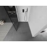 Mexen Kioto L paroi de douche Walk-in 120 x 200 cm, grille noire, gris fusil brossé - 800-120-103-66-77