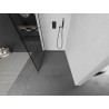Mexen Kioto L ścianka prysznicowa Walk-in 120 x 200 cm, czarna kratka, gun gray szczotkowany - 800-120-103-66-77