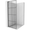 Mexen Kioto L ścianka prysznicowa Walk-in 90 x 200 cm, czarna kratka, czarna - 800-090-103-70-77