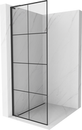 Mexen Kioto L Walk-in tuš pregrada 90 x 200 cm, crna mreža, crna - 800-090-103-70-77