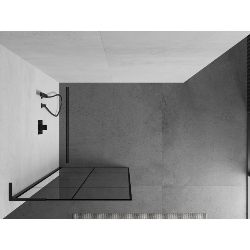Mexen Kioto L dušisein Walk-in 90 x 200 cm, must ruudustik, must - 800-090-103-70-77