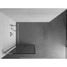 Mexen Kioto L Zidna paravana Walk-in 70 x 200 cm, crna mrežica, brušeni nikal - 800-070-103-97-77