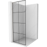 Mexen Kioto L Zidna paravana Walk-in 70 x 200 cm, crna mrežica, brušeni nikal - 800-070-103-97-77