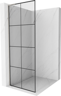Mexen Kioto L Zidna paravana Walk-in 70 x 200 cm, crna mrežica, brušeni nikal - 800-070-103-97-77
