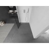 Mexen Kioto L tuš stena Walk-in 90 x 200 cm, črna mreža, brušen nikelj - 800-090-103-97-77