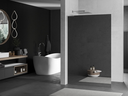 Mexen Kioto L zidna stijena za tuš Walk-in 80 x 200 cm, ogledalo, krom - 800-080-103-01-50