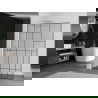Mexen Kioto L Duschwand Walk-in 100 x 200 cm, schwarzes Muster, Chrom - 800-100-103-01-78