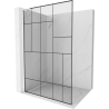 Mexen Kioto L ścianka prysznicowa Walk-in 100 x 200 cm, czarny wzór, biała - 800-100-103-20-78