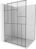 Mexen Kioto L Zidni panel Walk-in 100 x 200 cm, crni uzorak, bijela - 800-100-103-20-78