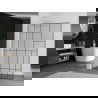 Mexen Kioto L Duschwand Walk-in 70 x 200 cm, schwarzes Muster, weiß - 800-070-103-20-78