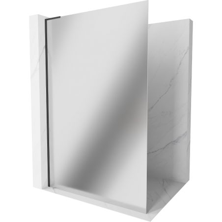 Mexen Kioto L paroi de douche walk-in 90 x 200 cm, miroir, noir - 800-090-103-70-50