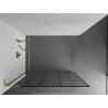 Mexen Kioto L paroi de douche Walk-in 70 x 200 cm, motif noir, or - 800-070-103-50-78
