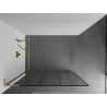 Mexen Kioto L ścianka prysznicowa Walk-in 80 x 200 cm, czarny wzór, złota szczotkowana - 800-080-103-55-78