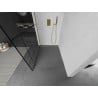 Mexen Kioto L ścianka prysznicowa Walk-in 80 x 200 cm, czarny wzór, złota szczotkowana - 800-080-103-55-78