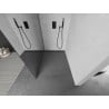 Mexen Kioto L Duschwand Walk-in 90 x 200 cm, Spiegel, gebürstetes Gun Gray - 800-090-103-66-50