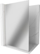 Mexen Kioto L Stijena za tuš Walk-in 120 x 200 cm, ogledalo, brušeni nikal - 800-120-103-97-50