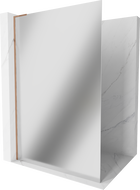 Mexen Kioto L walk-in staklena pregrada za tuš 110 x 200 cm, ogledalo, ružičasto zlato - 800-110-103-60-50