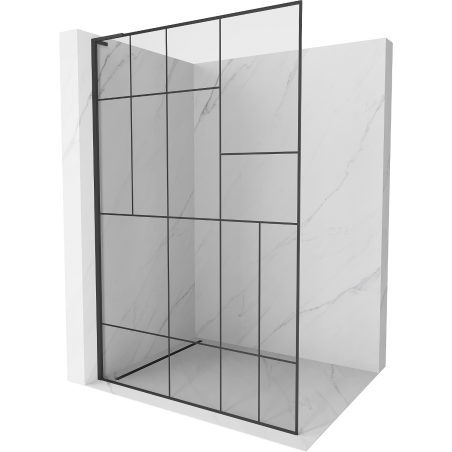 Mexen Kioto L dušinurk Walk-in 80 x 200 cm, must muster, must - 800-080-103-70-78