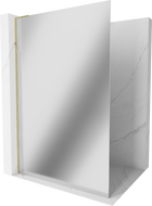 Mexen Kioto L paravan za tuširanje Walk-in 80 x 200 cm, ogledalo, zlatna - 800-080-103-50-50