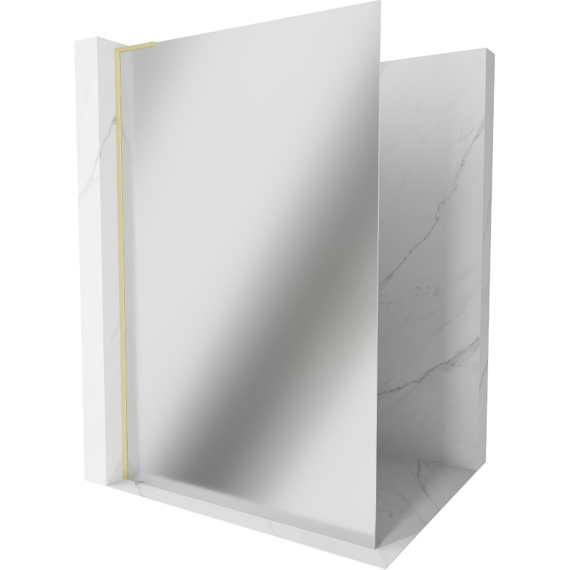 Mexen Kioto L dušisein Walk-in 80 x 200 cm, peegel, kuldne harjatud - 800-080-103-55-50