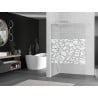Mexen Kioto L ścianka prysznicowa Walk-in 80 x 200 cm, biały wzór, chrom - 800-080-103-01-85