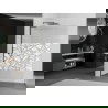Mexen Kioto L douchewand Walk-in 100 x 200 cm, wit patroon, zwart - 800-100-103-70-85