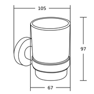 Mexen Tiber Becher fir Zännbiischt, Chrom - 7050538-00
