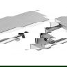 Mexen papierhouder met plank, chroom - 701197-00