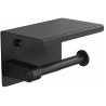Mexen X toiletrolhouder met plank, zwart - 701197-70