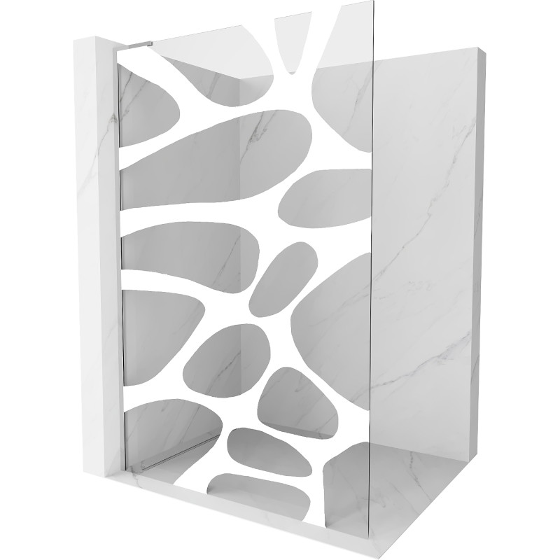 Mexen Kioto L dušisein Walk-in 100 x 200 cm, valge laine, kroom - 800-100-103-01-97