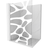 Mexen Kioto L Walk-in Shower Wall 100 x 200 cm, white pattern, chrome - 800-100-103-01-97
