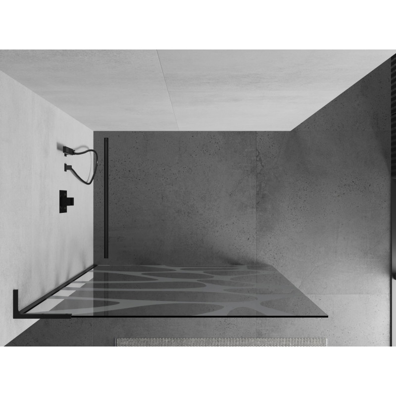 Mexen Kioto L dušisein Walk-in 110 x 200 cm, valge laine, must - 800-110-103-70-97