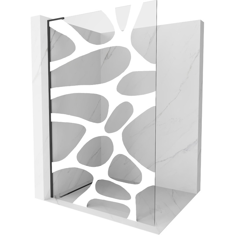 Mexen Kioto L dušisein Walk-in 80 x 200 cm, valge laine, must - 800-080-103-70-97