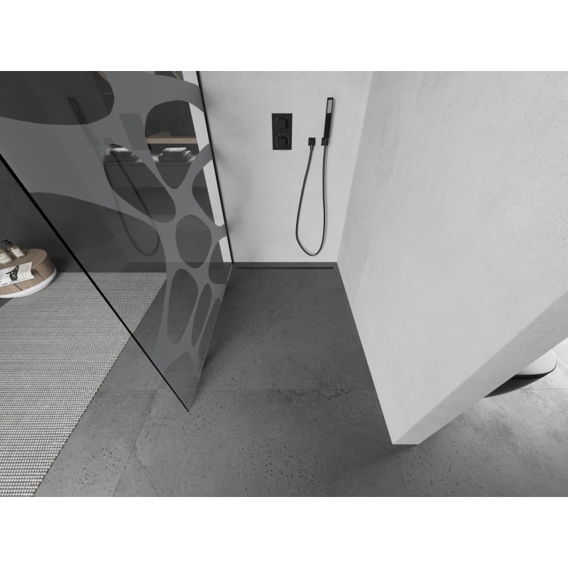 Mexen Kioto L dušisein Walk-in 80 x 200 cm, valge laine, must - 800-080-103-70-97