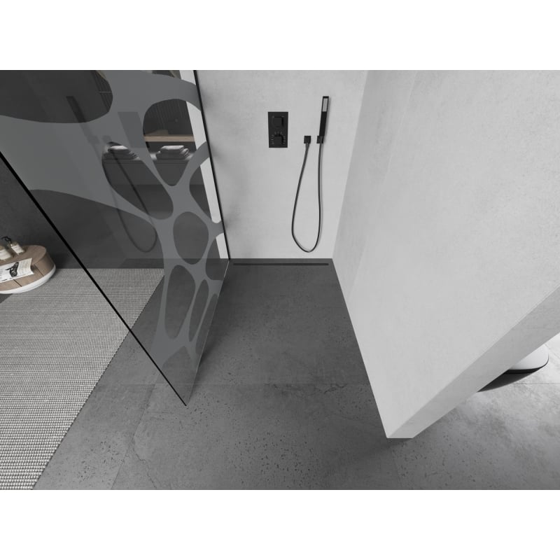 Mexen Kioto L dušisein Walk-in 70 x 200 cm, valge laine, must - 800-070-103-70-97
