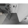 Mexen Kioto L paroi de douche Walk-in 70 x 200 cm, vague blanche, noire - 800-070-103-70-97