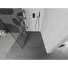 Mexen Kioto L douchewand Walk-in 90 x 200 cm, witte golf, gun gray geborsteld - 800-090-103-66-97