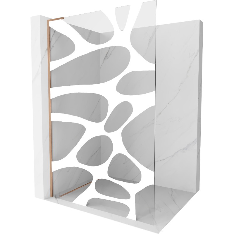 Mexen Kioto L dušisein Walk-in 80 x 200 cm, valge laine, harjatud vask - 800-080-103-65-97