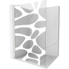 Mexen Kioto L Duschwand Walk-in 80 x 200 cm, weiße Welle, gebürsteter Nickel - 800-080-103-97-97