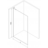 Mexen Kioto L Shower Wall Walk-in 70 x 200 cm, white wave, brushed nickel - 800-070-103-97-97