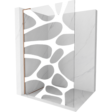 Mexen Kioto L dušisein Walk-in 110 x 200 cm, valge laine, roosa kuld - 800-110-103-60-97