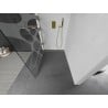 Mexen Kioto L Staklena stijena za tuš Walk-in 100 x 200 cm, bijeli val, zlatna - 800-100-103-50-97