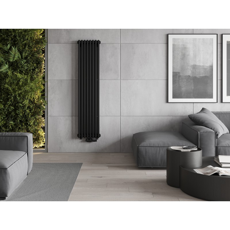 Mexen Denver okrasni radiator 1600 x 378 mm, 1487 W, črn - W215-1600-378-00-70