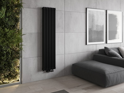 Mexen Denver decoratieve radiator 1600 x 378 mm, 1487 W, zwart - W215-1600-378-00-70