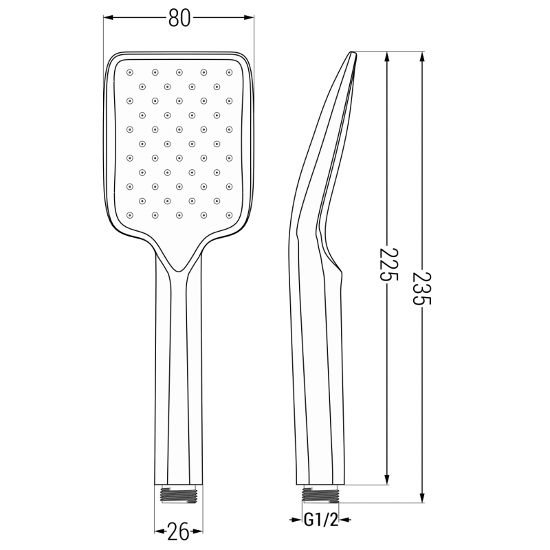 Mexen R-62 doccetta 1-funzione, cromata - 79562-00