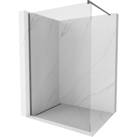 Mexen Kioto paroi de douche Walk-in 80 x 200 cm, transparente 8 mm, gun metal - 800-080-101-95-00